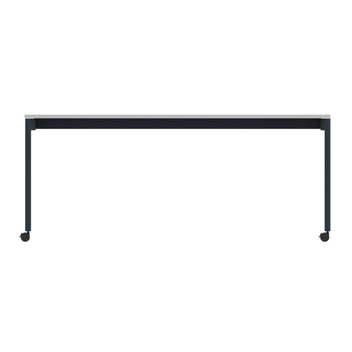 Tavolo Tiglio Stile in Melaminico con Ruote - Dimensioni 183,9 x 87,8 x 76,2 cm - Colore Piano Bianco - Colore Struttura Blu