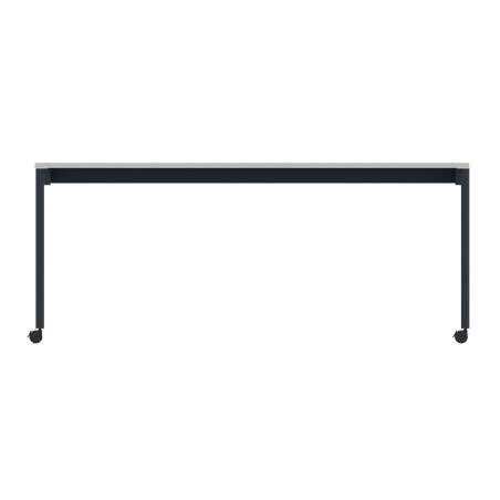 Tavolo Tiglio Stile in Melaminico con Ruote - Dimensioni 183,9 x 87,8 x 76,2 cm - Colore Piano Bianco - Colore Struttura Blu