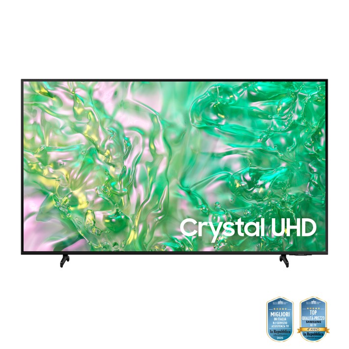 Samsung TV Crystal UHD 4K 43” UE43DU8070UXZT Smart TV Wi-Fi Black 2024, Processore Crystal 4K, 4K Upscaling, AirSlim Design, O