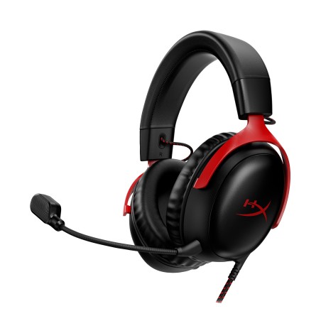 HyperX Cloud III – Cuffie da gaming (nero-rosso)