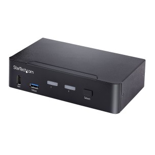 StarTech.com Switch KVM USB-C a 2 porte, singolo monitor DisplayPort 4K 60Hz, audio da 3,5 mm, hub USB HID a 6 porte ,