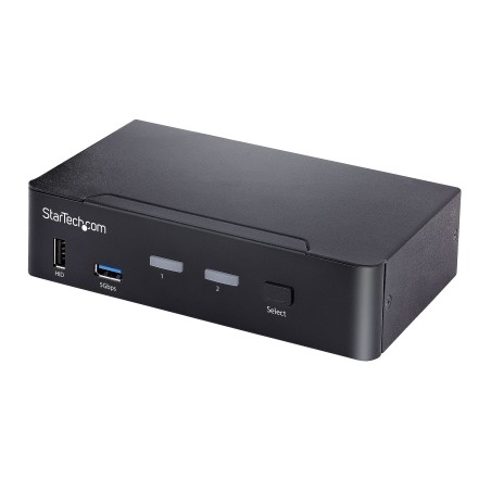 StarTech.com Switch KVM USB-C a 2 porte, singolo monitor DisplayPort 4K 60Hz, audio da 3,5 mm, hub USB HID a 6 porte ,