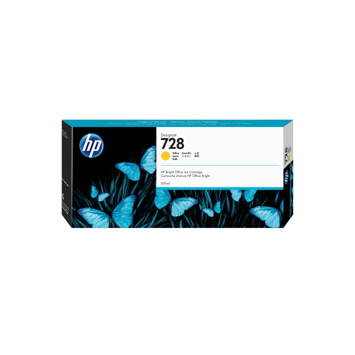HP Cartuccia inchiostro giallo DesignJet 728, 300 ml