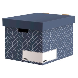 Fellowes 4483701 scatola per la conservazione di documenti Cartoncino Blu, Bianco