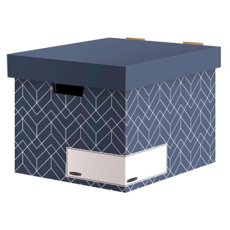 Fellowes 4483701 scatola per la conservazione di documenti Cartoncino Blu, Bianco