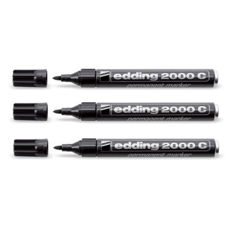 Edding 2000c marcatore permanente Tipo di punta Nero 3 pz