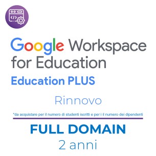 Education Plus Rnw 2 Anni (FULL DOMAIN) da acquistare per il numero di studenti iscritti e per il numero dei dipendenti
