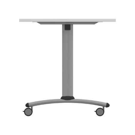 Tavolo Tiglio Fisso in Melaminico con Ruote - Dimensioni 180 x 70 x 76,5 cm - Colore Piano Bianco - Colore Struttura Grigio