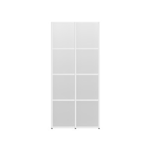 COMPOSIZIONI EDERA Armadio con Fondo Composto da 2 Moduli Rettangolari Stretti - Dimensione 71 x 45 x 154 - Colore Bianco 2