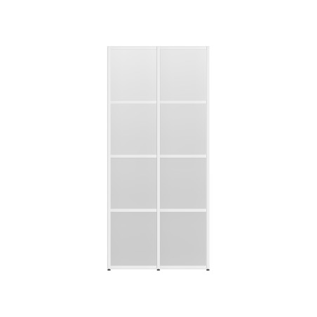 COMPOSIZIONI EDERA Armadio con Fondo Composto da 2 Moduli Rettangolari Stretti - Dimensione 71 x 45 x 154 - Colore Bianco