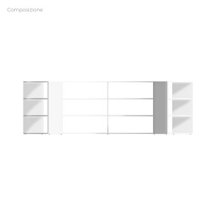 COMPOSIZIONI EDERA Armadio Composto da 6 Moduli Curvi Ignifughi B-s1.d0 - Diametro 370/280 cm - Colore Bianco 2