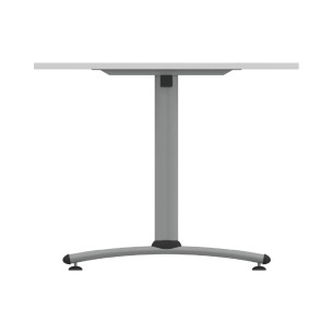 Tavolo Tiglio Fisso in Melaminico con Piedini - Dimensioni 180 x 70 x 76,5 cm - Colore Piano Bianco - Colore Struttura Grigio 2