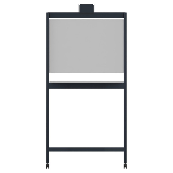 Tavolo Tiglio Stile Co-Working in Melaminico con Ruote,Lavagna e Porta Monitor - Dimensioni 180x90x107,2cm - Colore Piano Bianco