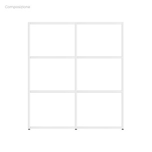 COMPOSIZIONI EDERA Armadio Composto da 2 Moduli Rettangolari Larghi - Dimensioni 105 x 45 x 116,5 cm - Colore Bianco 2