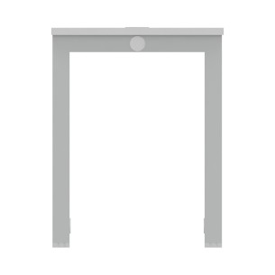 Tavolo Tiglio Lab in Melaminico con Piedini e Fori Passacavo - Dimensioni 200x80x77 cm - Colore Bianco - Colore Struttura Grigio 2