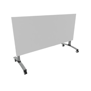 Tavolo Tiglio Ribaltabile in Melaminico con Ruote - Dimensioni 140 x 90 x 76,5cm - Colore Piano Bianco - Colore Struttura Grigio 2