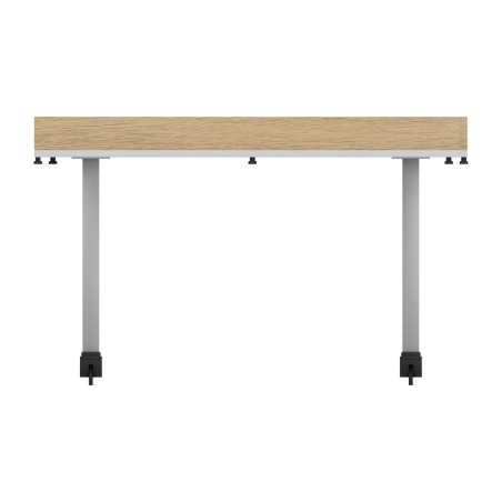 Tavolo Creo per Robotica in Melaminico con Ruote e Spondine Rimovibili - Dimensioni 130 x 130 x 76,7 cm - Colore Piano Bianco