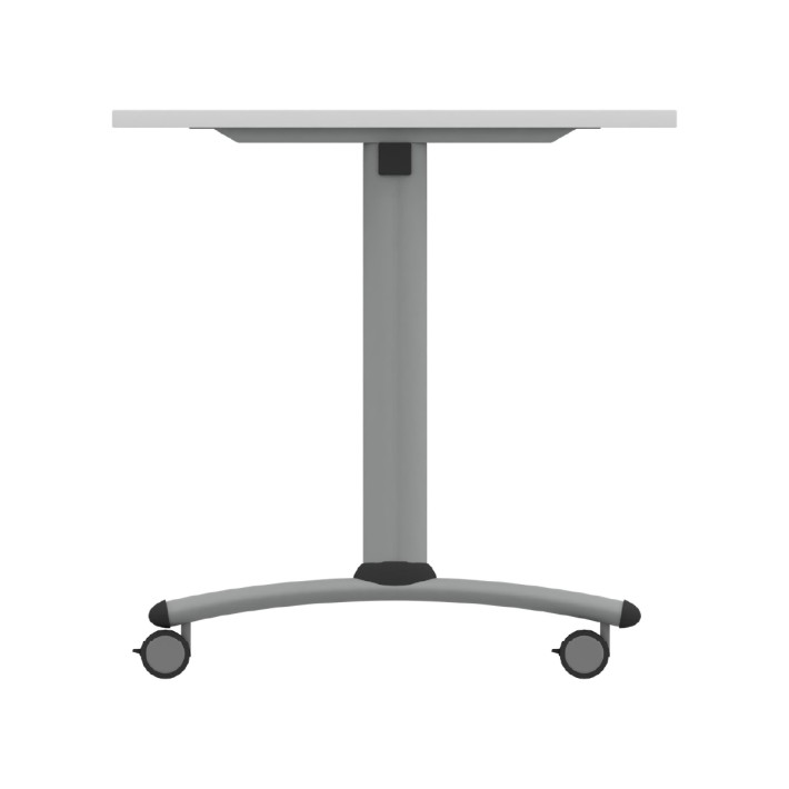 Tavolo Tiglio Ribaltabile in Melaminico con Ruote - Dimensioni 180 x 70 x 76,5cm - Colore Piano Bianco - Colore Struttura Grigio