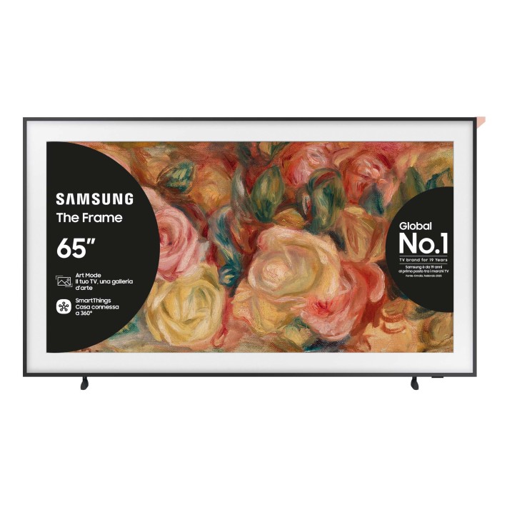 Samsung TV QLED 4K 65” QE65LS03DAUXZT Smart TV Wi-Fi Black 2024, Matte Display, Processore Quantum 4K, Modern Frame Design, D