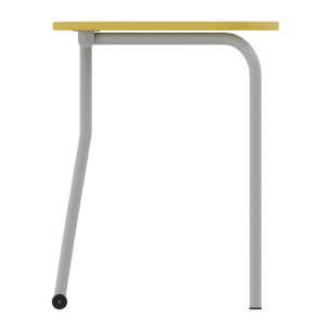 Tavolo Pino RB a Spicchio di Cerchio - Dimensioni 83x55,5x72 cm (M5) - Colore Giallo Bordo Giallo - Colore Struttura Grigio 2