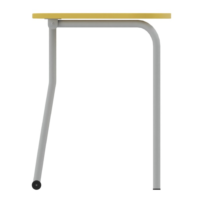 Tavolo Pino RB a Spicchio di Cerchio - Dimensioni 83x55,5x72 cm (M5) - Colore Giallo Bordo Giallo - Colore Struttura Grigio