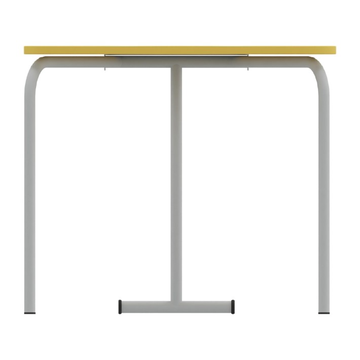 Tavolo Pino RB a Spicchio di Cerchio - Dimensioni 83x55,5x72 cm (M5) - Colore Giallo Bordo Giallo - Colore Struttura Grigio