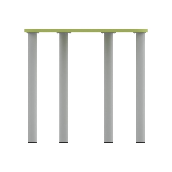 Tavolo Pino Trapezio 4 Gambe in Melaminico con Piedini - Dimensioni 75,5 x 58,5 x 71 cm - Colore Piano Verde con Bordo Verde