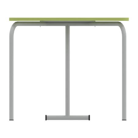 Tavolo Pino RB a Spicchio di Cerchio - Dimensioni 83x55,5x76 cm (M6) - Colore Piano Verde Bordo Verde - Colore Struttura Grigio