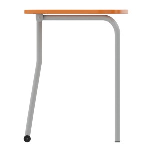 Tavolo Pino RB a Spicchio di Cerchio - Dimensioni 83x55,5x76cm (M6) - Colore Arancione Bordo Arancione - Colore Struttura Grigio 2