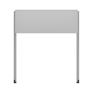 Tavolo Pino R in Melaminico con Ruote - Dimensioni 50 x 60 x 71 cm (M5) - Colore Piano Bianco - Colore Struttura Grigio 2