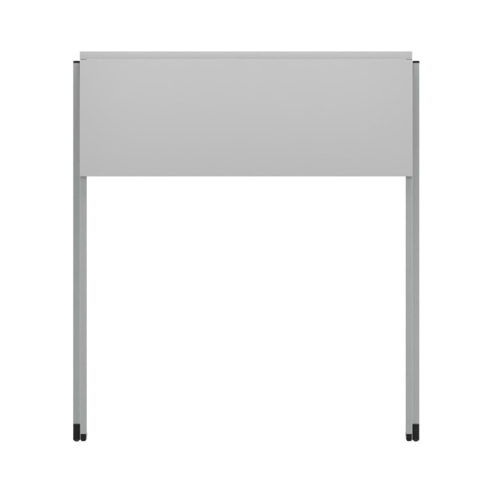 Tavolo Pino R in Melaminico con Ruote - Dimensioni 50 x 60 x 71 cm (M5) - Colore Piano Bianco - Colore Struttura Grigio