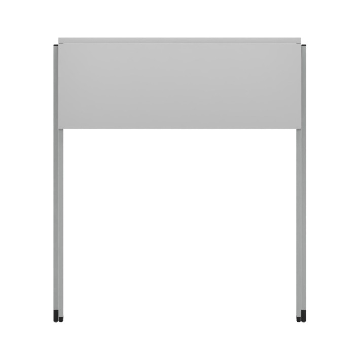 Tavolo Pino R in Melaminico con Ruote - Dimensioni 50 x 70 x 71 cm (M5) - Colore Piano Bianco - Colore Struttura Grigio