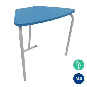 Tavolo Pino RB a Spicchio di Cerchio - Dimensioni 83x55,5x72 cm (M5) - Colore Blu Bordo Blu - Colore Struttura Grigio