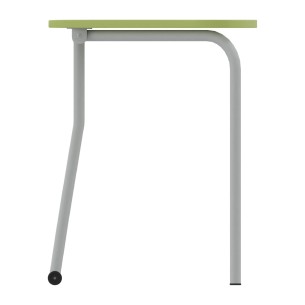 Tavolo Pino RB a Spicchio di Cerchio - Dimensioni 83x55,5x72 cm (M5) - Colore Piano Verde Bordo Verde - Colore Struttura Grigio 2