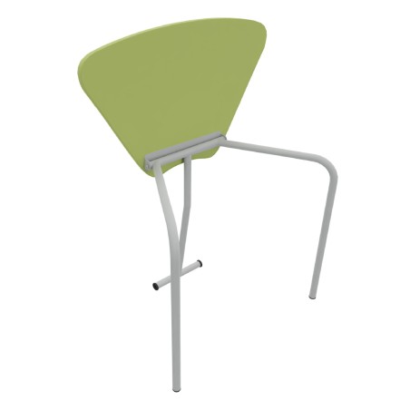 Tavolo Pino RB a Spicchio di Cerchio - Dimensioni 83x55,5x72 cm (M5) - Colore Piano Verde Bordo Verde - Colore Struttura Grigio