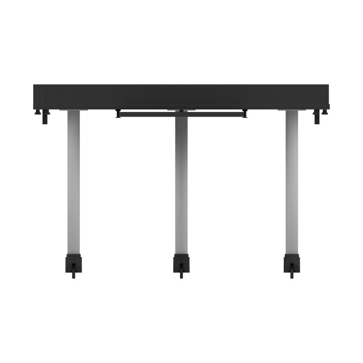 Tavolo Creo L per Robotica in Melaminico con Ruote e Spondine Rimovibili - Dimensioni 244 x 122 x 70,3 cm - Colore Piano Nero