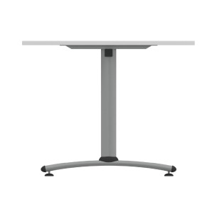 Tavolo Tiglio Fisso in Melaminico con Piedini - Dimensioni 180 x 70 x 70,6 cm - Colore Piano Bianco - Colore Struttura Grigio 2