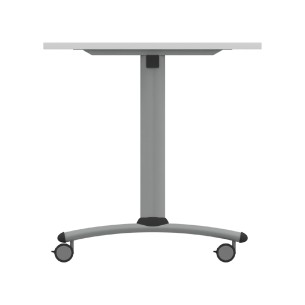 Tavolo Tiglio Fisso in Melaminico con Ruote - Dimensioni 160 x 70 x 70,6 cm - Colore Piano Bianco - Colore Struttura Grigio 2