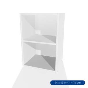 Armadiatura Chiusa Edera Base Rettangolare a 2 Comparti - Dimensioni 53,6 x 45 x 79 cm - Colore Bianco