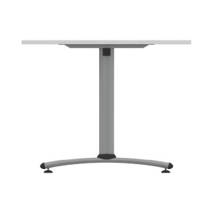 Tavolo Tiglio Fisso in Melaminico con Piedini - Dimensioni 140 x 90 x 70,6 cm - Colore Piano Bianco - Colore Struttura Grigio 2