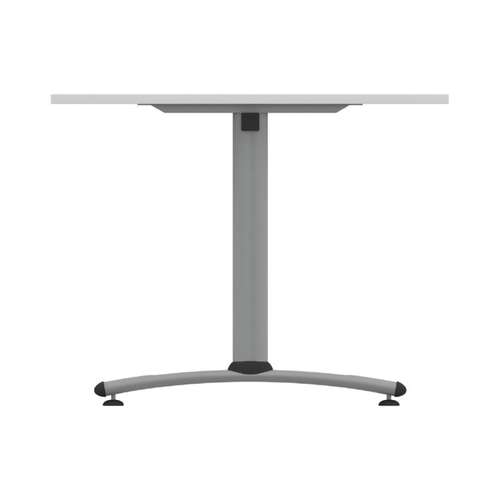 Tavolo Tiglio Fisso in Melaminico con Piedini - Dimensioni 140 x 90 x 70,6 cm - Colore Piano Bianco - Colore Struttura Grigio