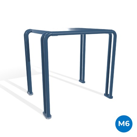 Sedia/Panca da Interno Modello Radura Essenza School 015 - Dimensioni 49x40x47 cm - In Metallo e Impilabili - Colore Azzurro