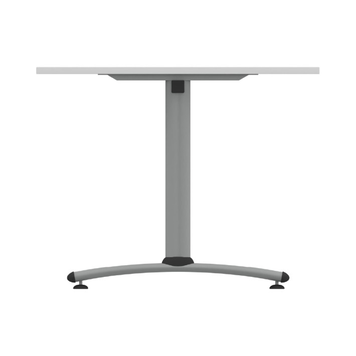 Tavolo Tiglio Fisso in Melaminico con Piedini - Dimensioni 160 x 70 x 70,6 cm - Colore Piano Bianco - Colore Struttura Grigio