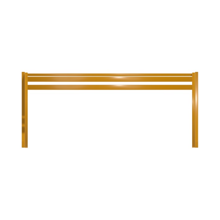 Panca da Esterno Modello Radura Essenza - Dimensioni 120 x 50 x 45 cm - In Metallo e Impilabili - Colore Giallo