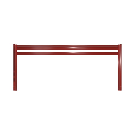 Panca da Esterno Modello Radura Essenza - Dimensioni 120 x 50 x 45 cm - In Metallo e Impilabili - Colore Rosso