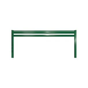Panca da Esterno Modello Radura Essenza - Dimensioni 120 x 50 x 45 cm - In Metallo e Impilabili - Colore Verde 2