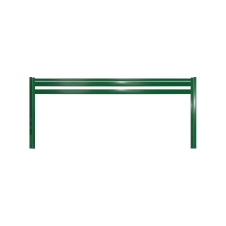 Panca da Esterno Modello Radura Essenza - Dimensioni 120 x 50 x 45 cm - In Metallo e Impilabili - Colore Verde