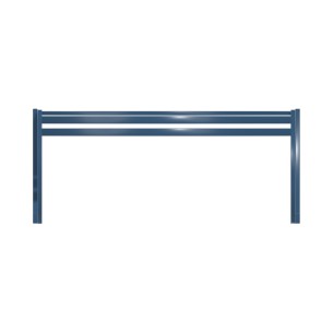 Panca da Esterno Modello Radura Essenza - Dimensioni 180 x 50 x 45 cm - In Metallo e Impilabili - Colore Azzurro 2