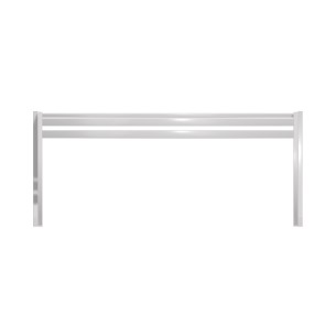 Panca da Esterno Modello Radura Essenza - Dimensioni 180 x 50 x 45 cm - In Metallo e Impilabili - Colore Bianco 2