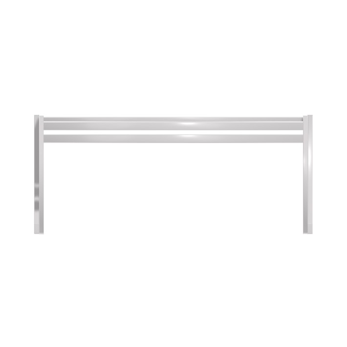 Panca da Esterno Modello Radura Essenza - Dimensioni 180 x 50 x 45 cm - In Metallo e Impilabili - Colore Bianco
